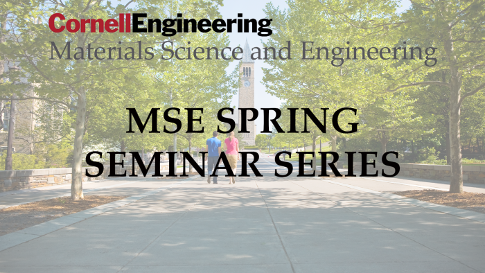 MSE Seminar Series